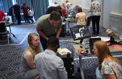 Teams work tegether to Escape the Office'